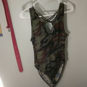 Camo cut out bodysuit